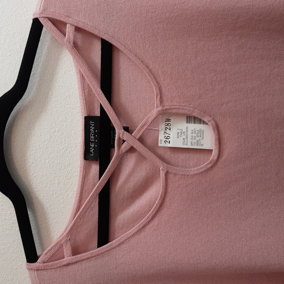 Lane Bryant Short Sleeve Sweater Pink Sz 26/28W NWT - Picture 2 of 7